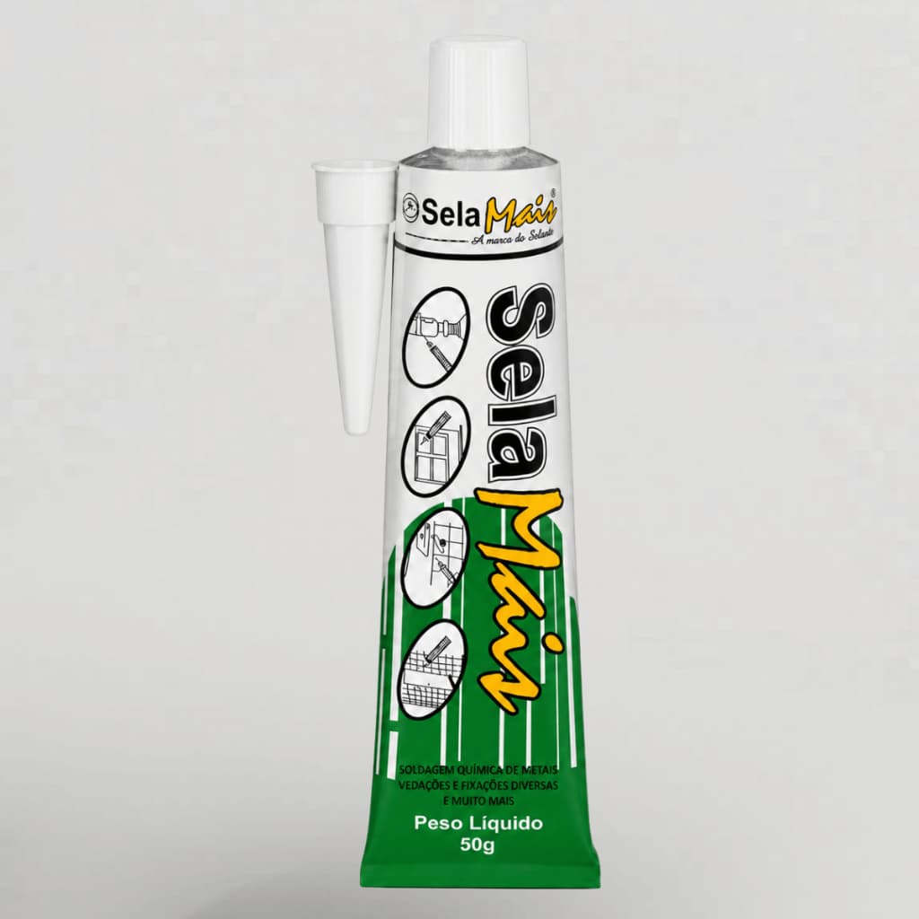 Cola Sela Mais Para Pias e Azulejo Reparos Automotivos Box E Vidros Uso Industrial Veda E Sela