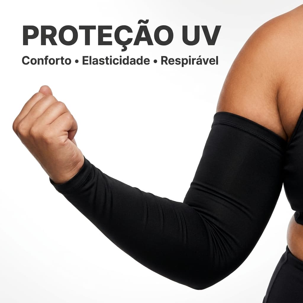 Par Manguito Proteção UV Diversas Cores P ao GG - Motoboy ou Corrida e esportes