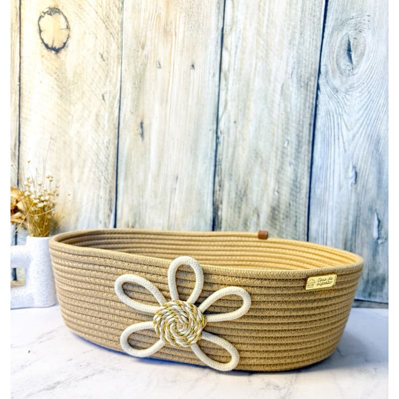 Cesto de algodão/organizador/decoraçãoflora