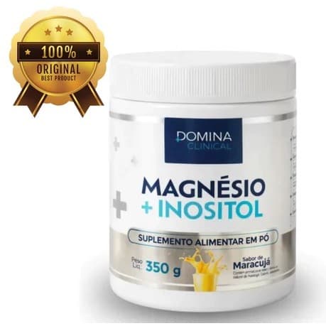 Magnésio + Inositol Domina farma Maracujá 350g - Relaxamento Sonho Ansiedade original