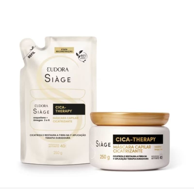 Combo Siàge Cica-Therapy Máscara: Máscara Capilar 250g + Refil Máscara Capilar 250g