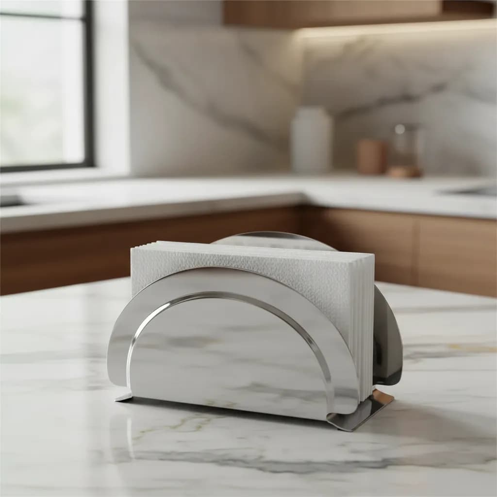 Porta Guardanapo De Mesa Bar Restaurante Em Aço Inox Kehome