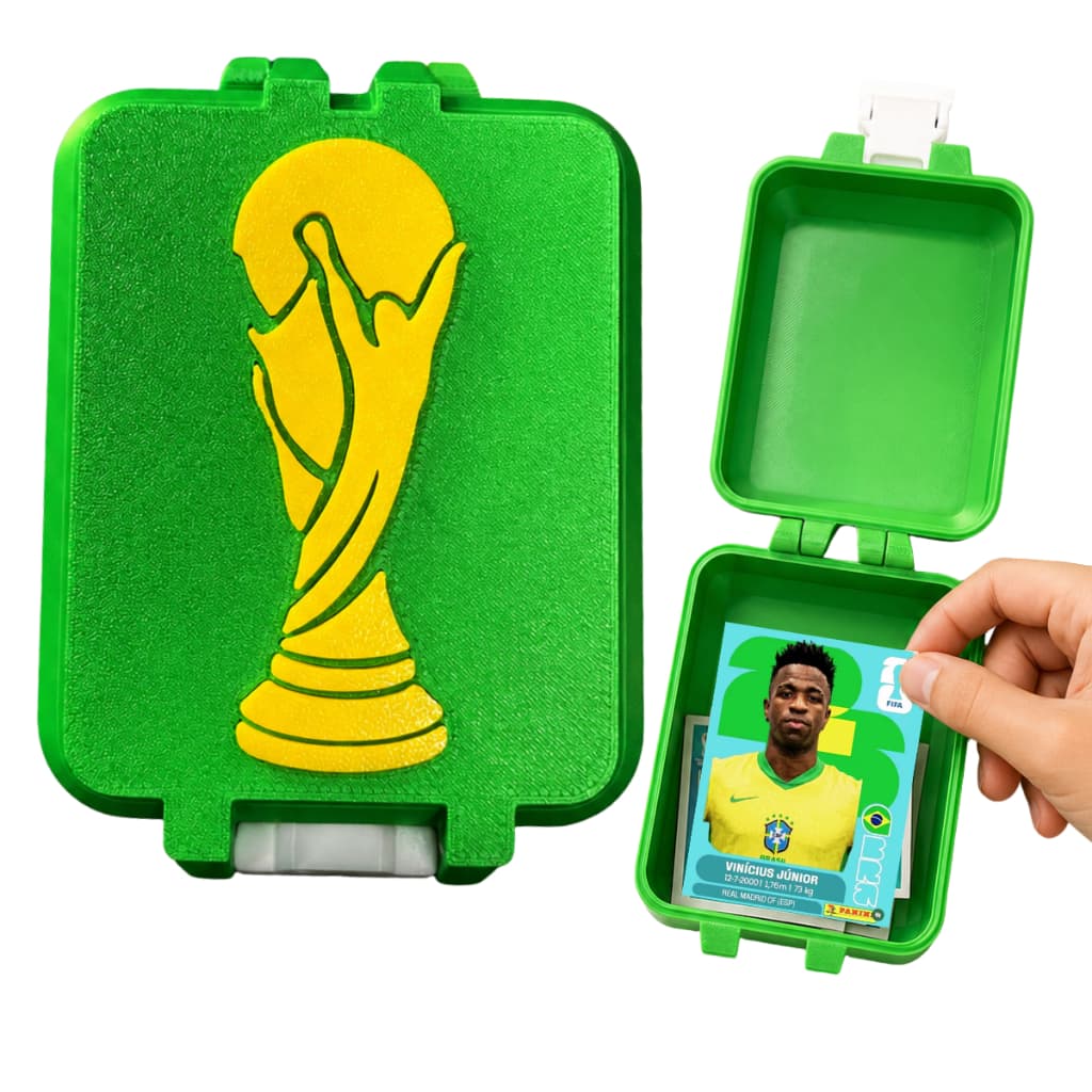 Case Figurinhas Futebol 2026 Mundial Caixa Organizadora Estojo Troca Coleção Album Proteção Para Cards Copa