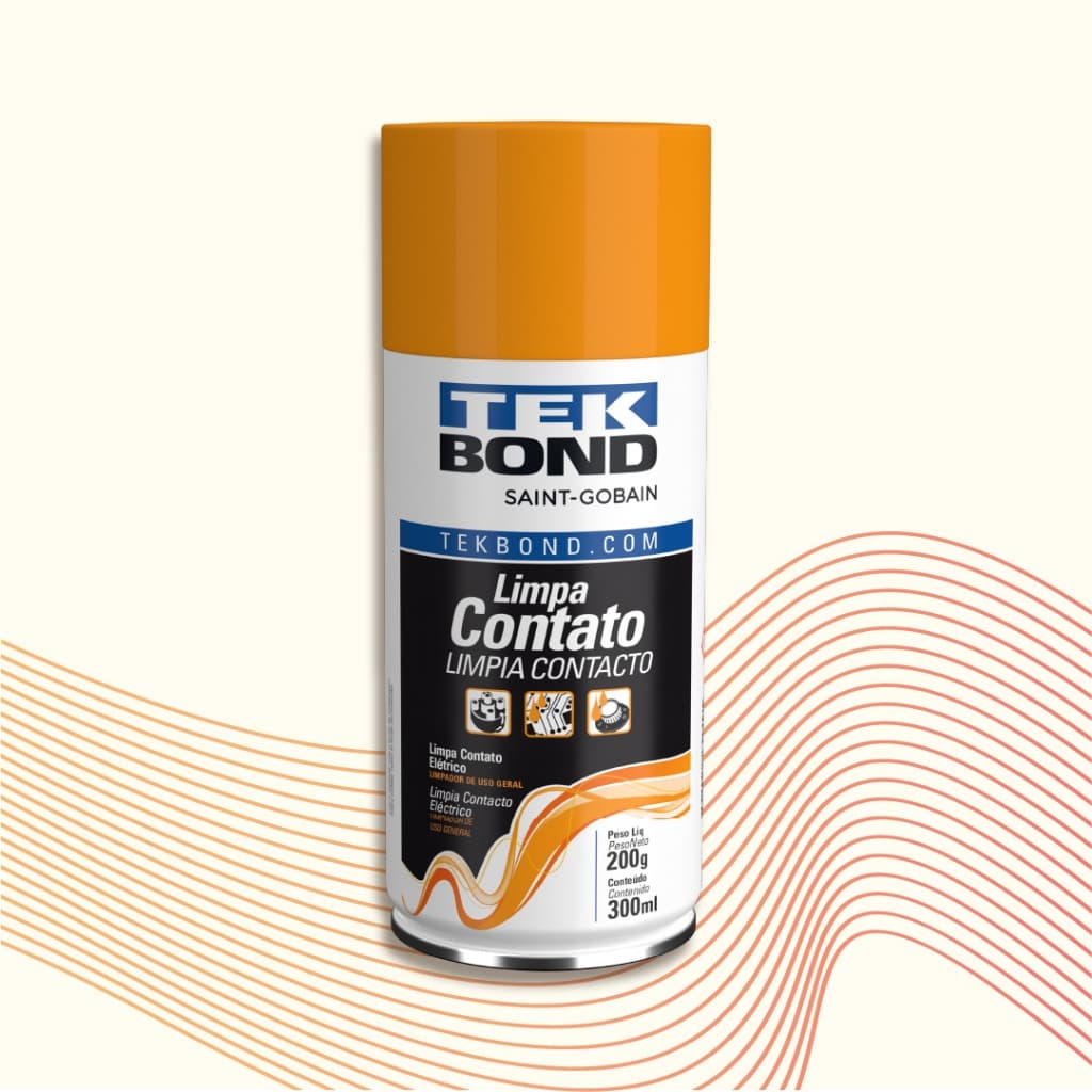 Limpa Contato Spray TekBond - Elétrica - Secagem Ultrarrápida - Anti Oxidação e Umidade 300ml