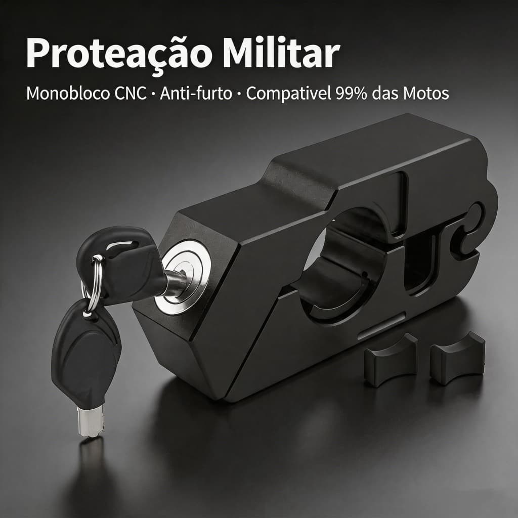 Trava De Manete Para Moto Antifurto - Bloqueio Universal De Guidão Em Liga De Aço - Resistente À Corrosão E Quebra