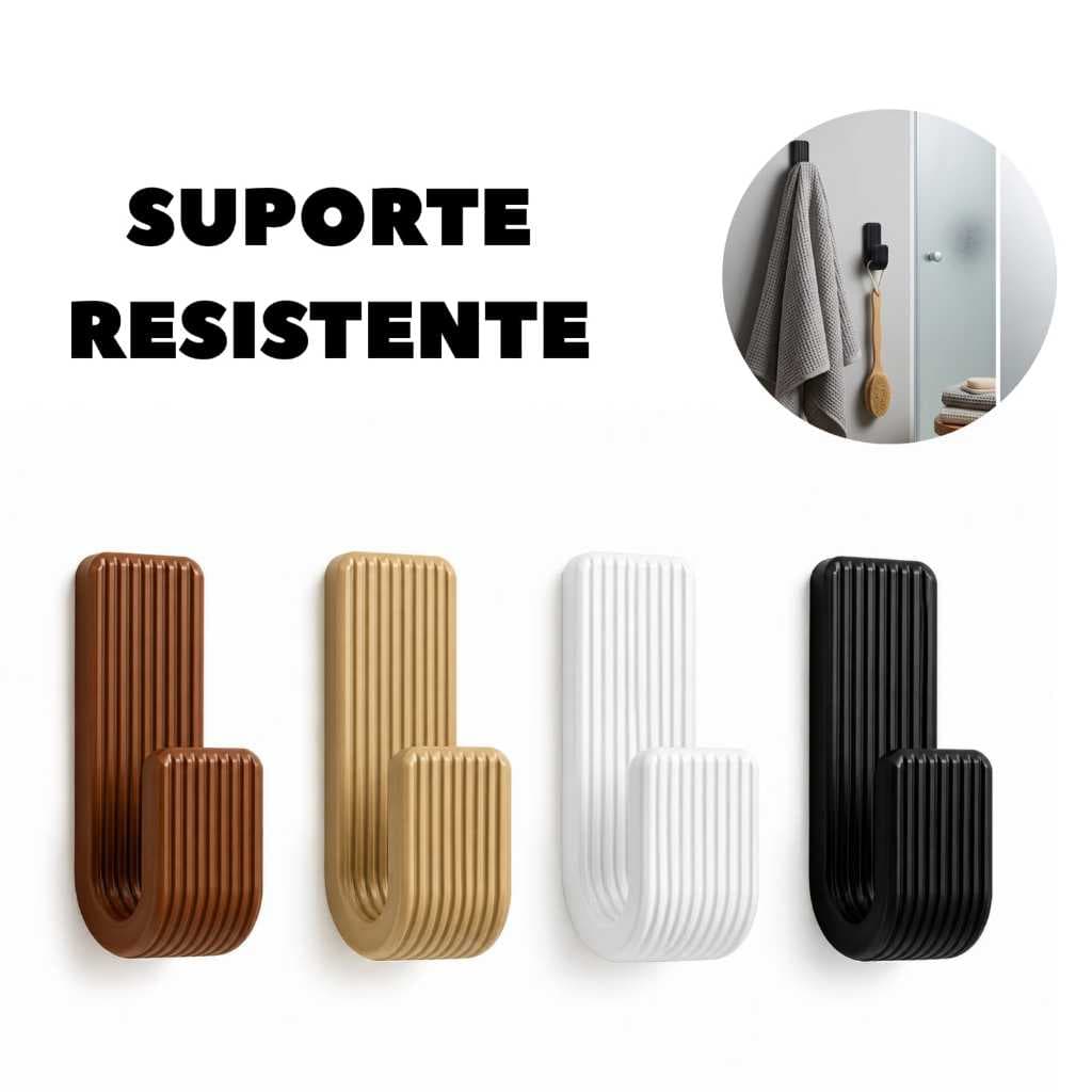Gancho Resistente Com Fita Dupla Face 1/2/3 Unidades Suporte de Parede Sem Furo