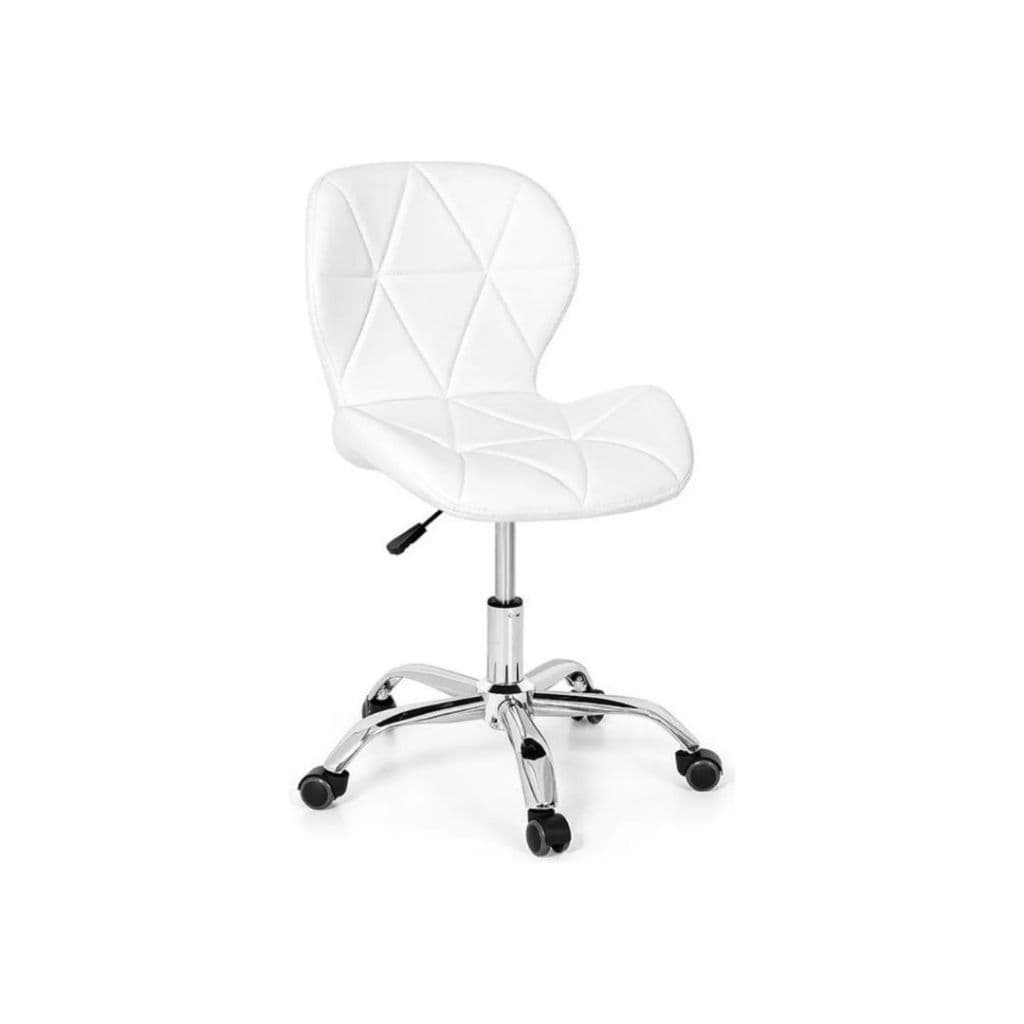 Cadeira de Escritório Slim Ergonômica Giratória Couro PU Home Office Cores Variadas