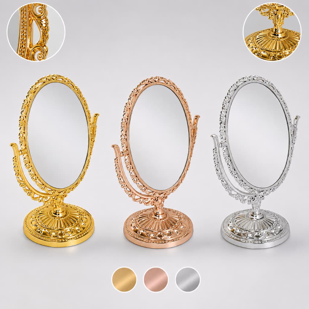 Espelho De Mesa Princesa Provençal Com Duplo Aumento 32x20