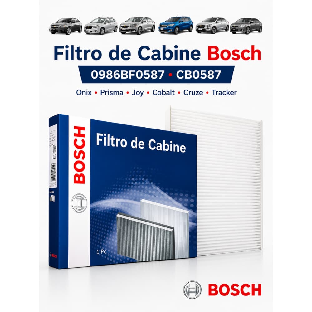 Filtro Cabine Bosch Onix Prisma Cobalt Spin Cruze