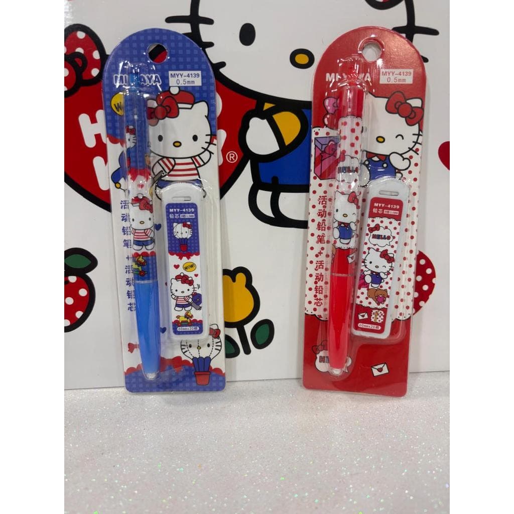 Lapiseira com refil de grafite tema Hello Kitty 0,5 - Papelaria Fofa