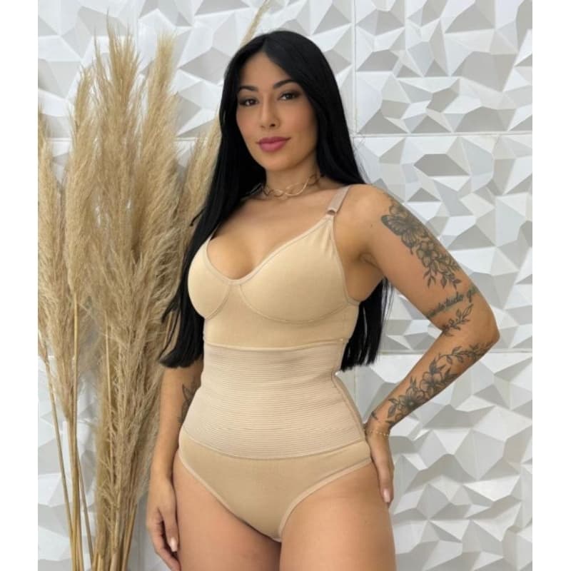 Body Modelador Feminino Alta Compressão Cinta Modeladora Redutora Pós Parto
