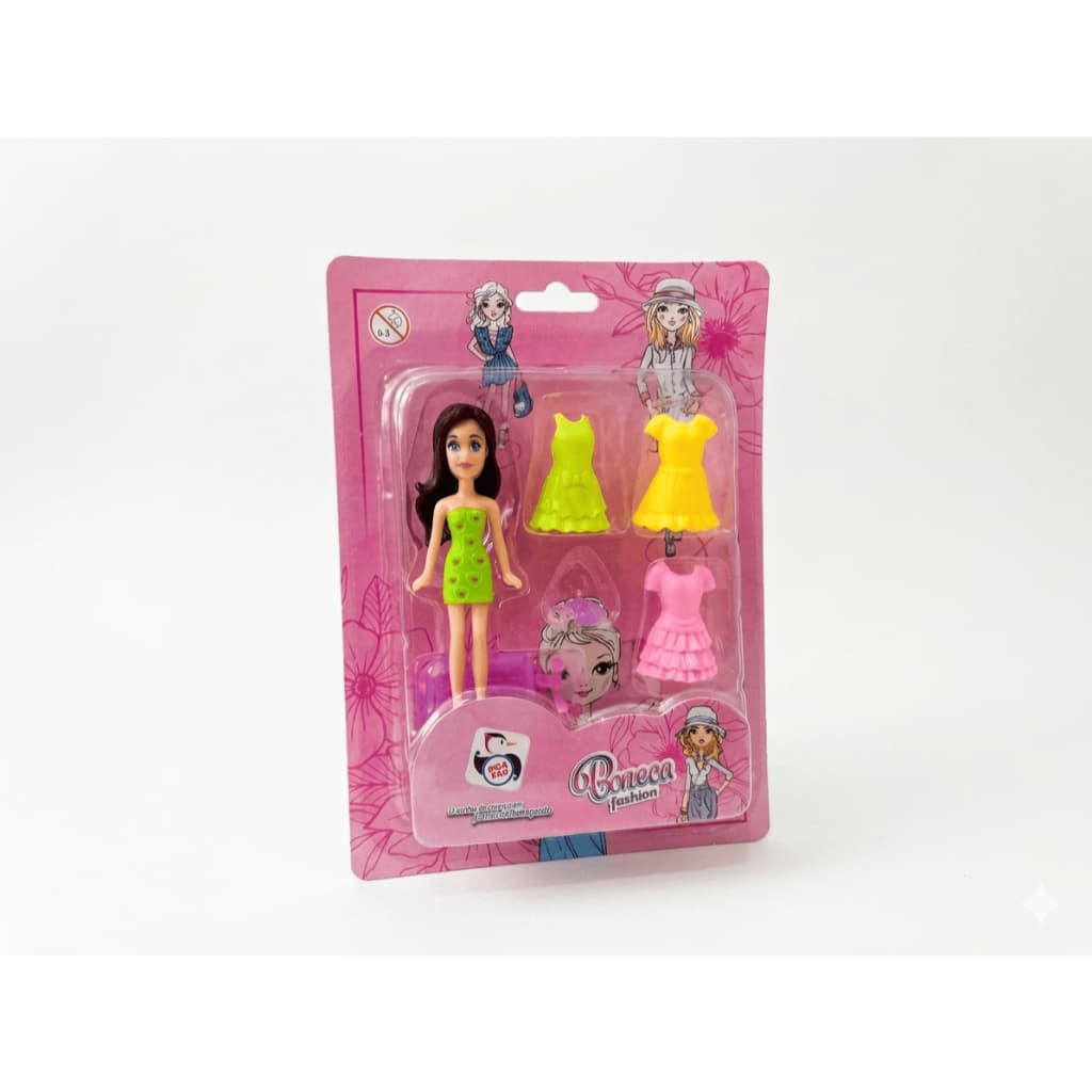 Boneca Fashion Troca Roupa Com Acessórios Brinquedo Infantil Menina