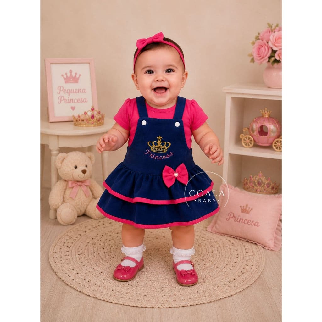 Vestido Jardineira + Camisa