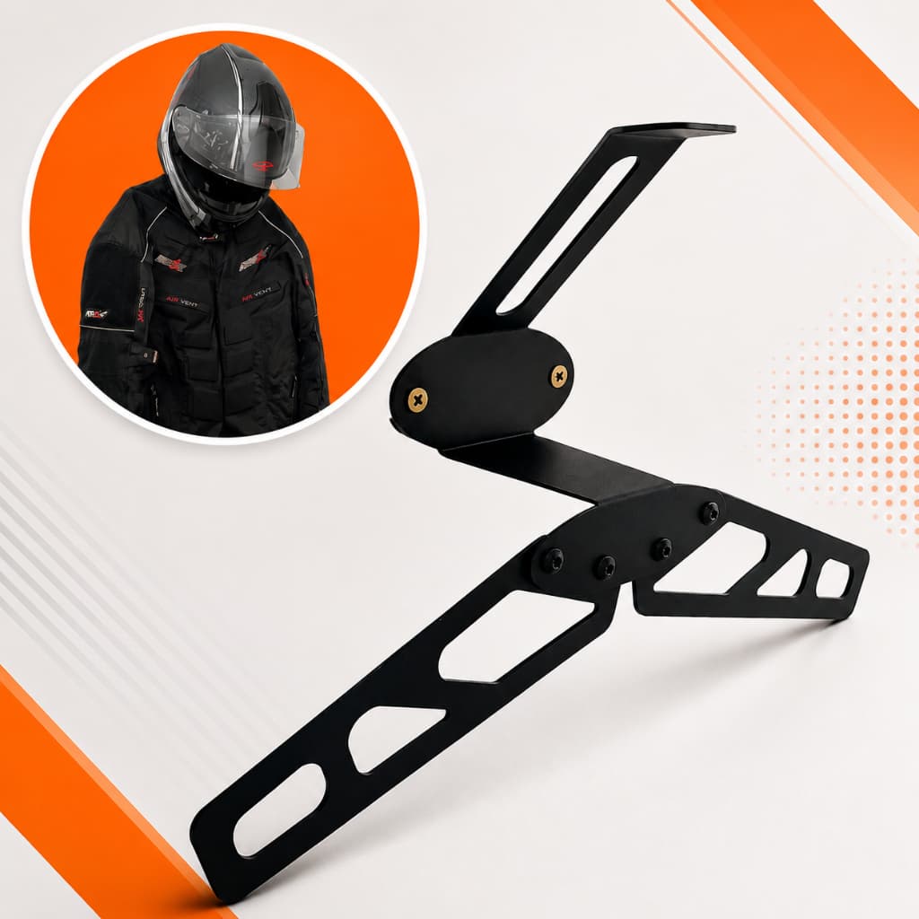 Suporte De Parede Para Capacete e Jaqueta ou Macacão Motociclista