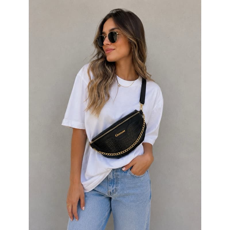 Bolsa Feminina Pochete Luxo Transversal Alça Corrente Bolsa Transversal de Lado Tiracolo ombro Regulável