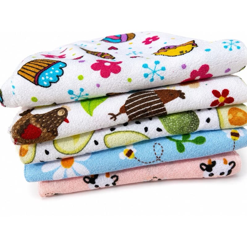 Kit de 10 e 5 Panos De Prato Tecido Atoalhado Alta Absorção