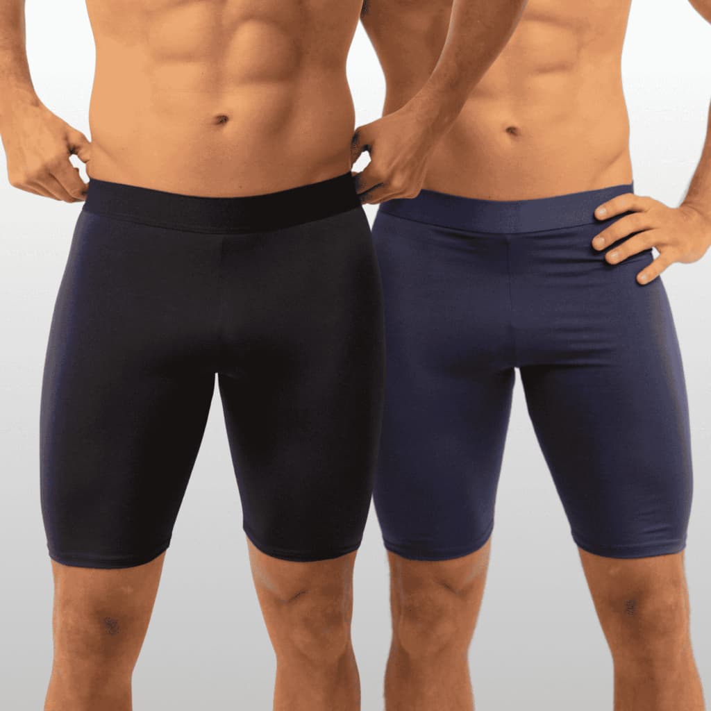 Kit 2 Bermuda Térmica Masculina Segunda Pele Compressão Proteção Uv 50+ Anti Assaduras Para Esportes