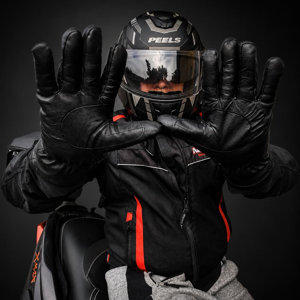Luva Par Motoqueiro Motocicleta Proteção Contra Frio Manta Térmica Couro Premium