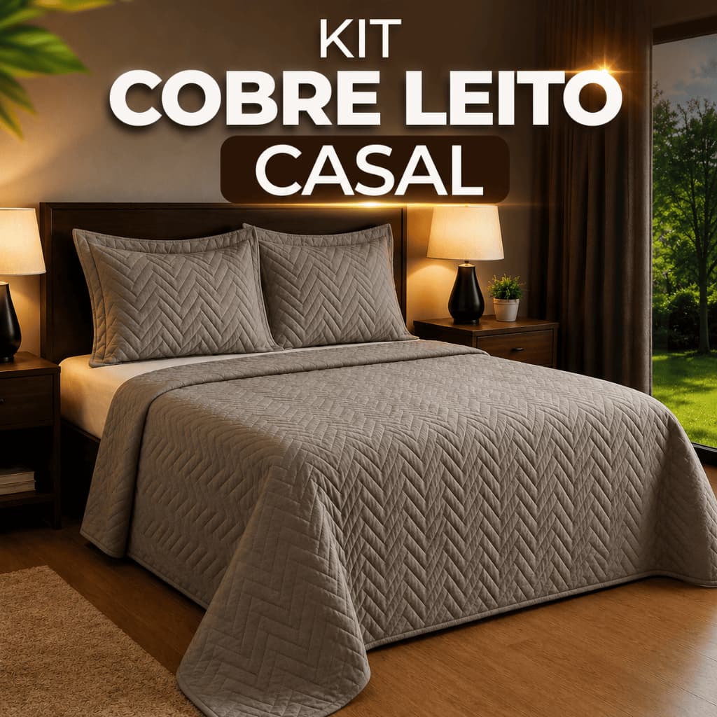 Cobre Leito Casal Colcha Lisa Uma Face Com Porta Travesseiro Kit 3 Peças Cama Box Posta Matelada