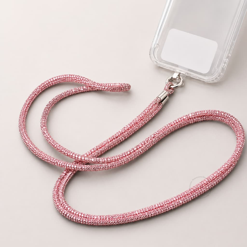 Cordão Celular Brilhante Antiperda Pescoço Acessório Cristal