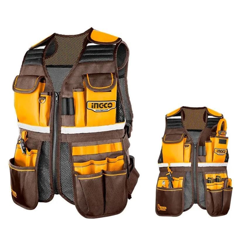 Colete Porta-ferramenta Air Mesh Até 3kg Htvt09028 Ingco Amarelo