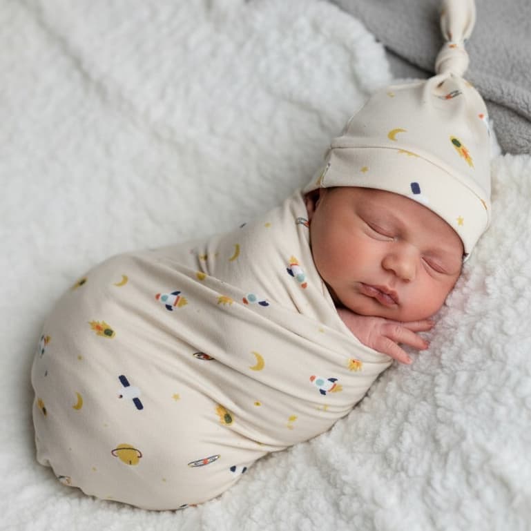 Manta Bebê RN Fotográfica Charutinho Cueiro Swaddle Conjunto 2 Peças Menino Menina