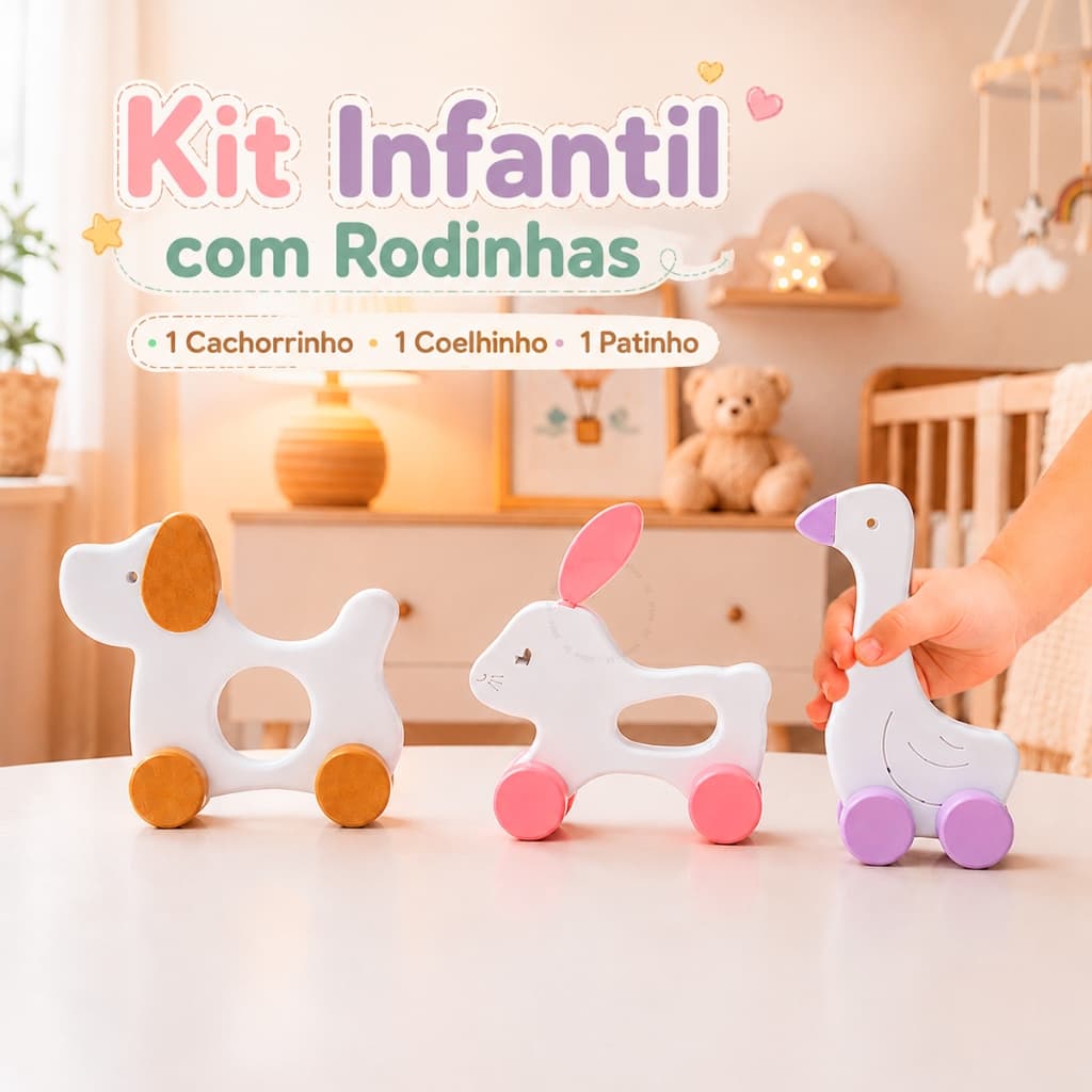 Carrinho,  Brinquedo Decorativo Infantil Bebê Presente Sensorial Quarto