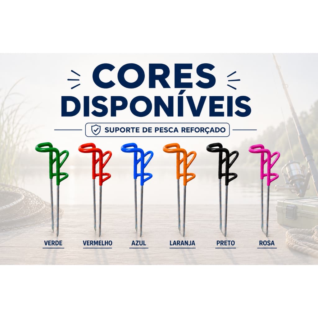 Suporte Vara Pesca Emborrachado Reforçado 35cm Apoio Premium - TRINTADA