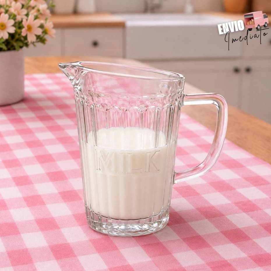 Leiteira Milk Harmony Wolff 290ml Vidro Jarra de Leite Cremes Caldas e Molhos Elegância