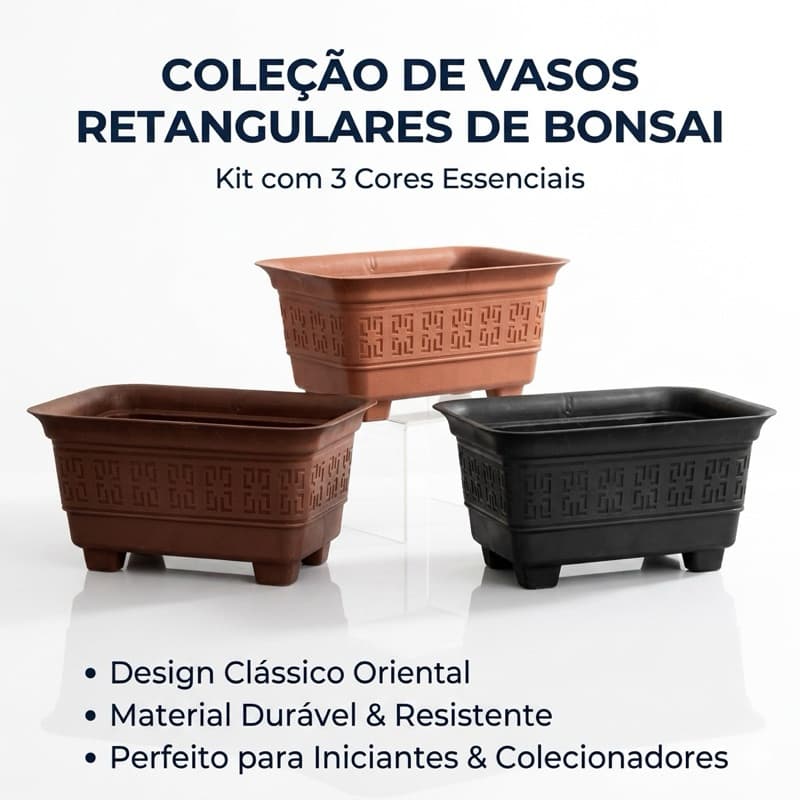 kit 5, 10, 15 Vasos Retangulares Plásticos 3,5 Litros - Resistente e Elegante