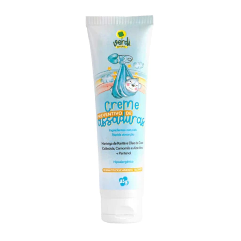 Creme Preventivo Assaduras Bebê Verdi Natural 100% Ingredientes Naturais 85g