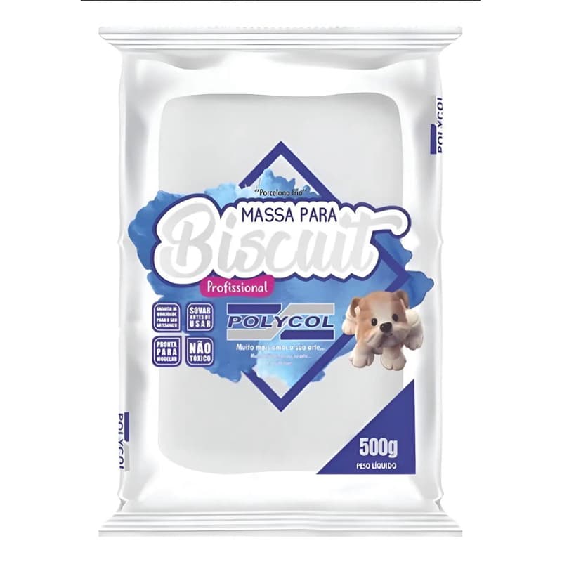 Massa para Biscuit Polycol Profissional 500g