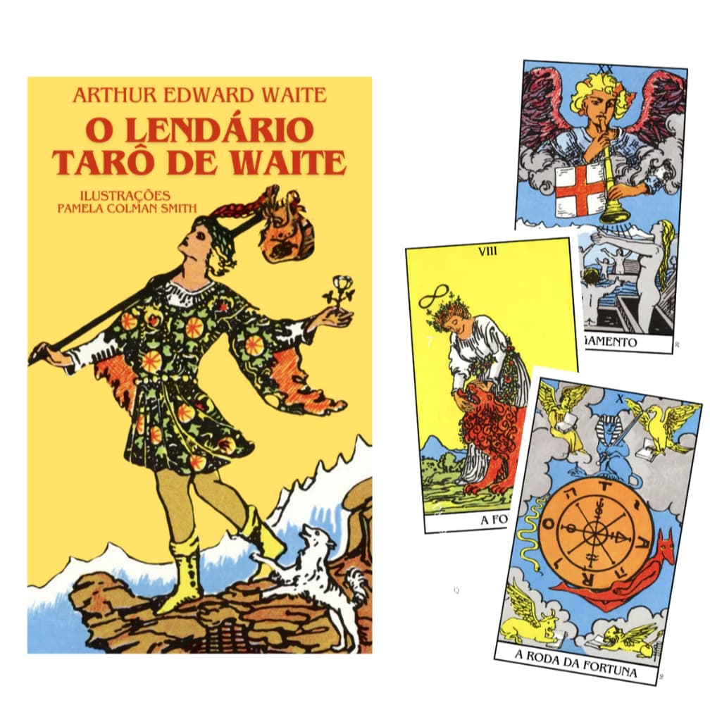 Baralho Tarô De Waite 78 Cartas Lendário Tarot Plastificado E Livreto Explicativo