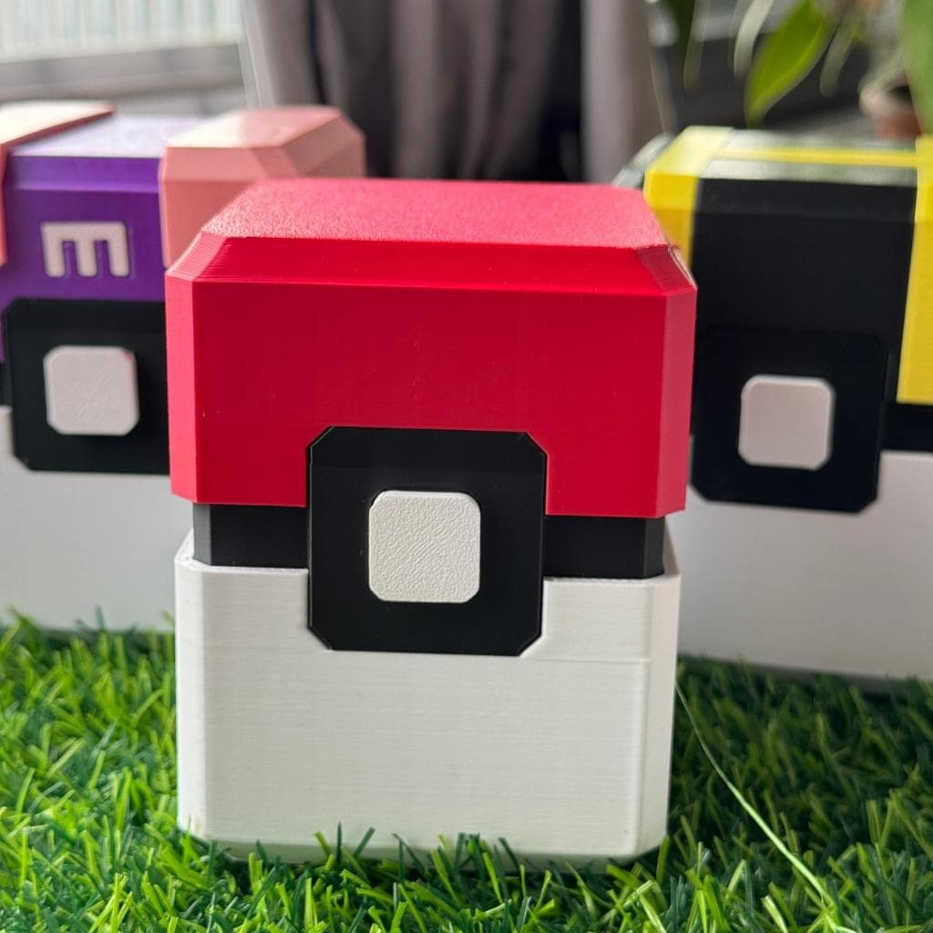 DeckBox Pokémon Pokébola Master Ball Ultra Ball Capacidade de 100 Cartas Caixa Porta-treco Decoração