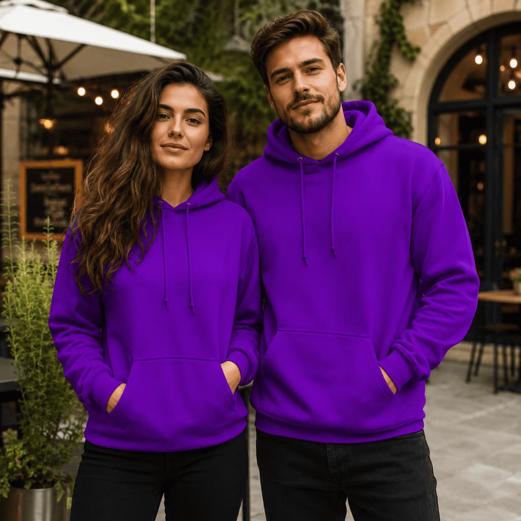 Blusa Moletom Liso Básico com Capuz e Bolso 100% Algodão Premium Várias Cores Oferta Inverno