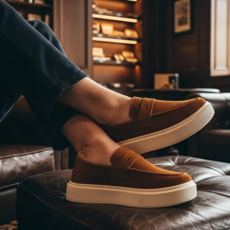 Sapato Slip On Loafer Em Couro Legítimo super estiloso e confortável