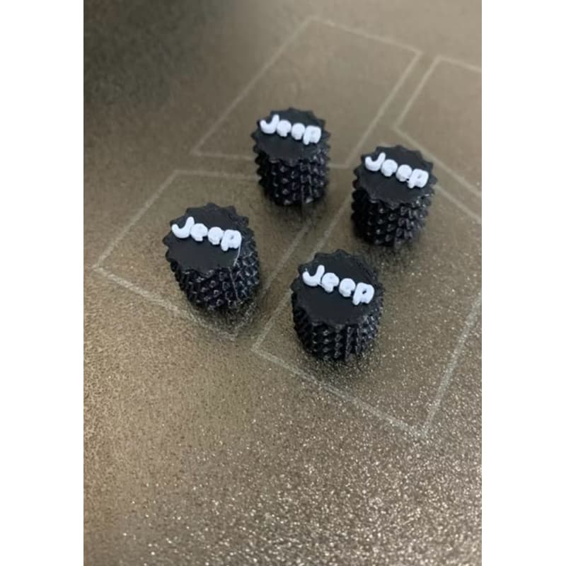 Tampa de Válvula de Pneu Jeep – 2 Pares – Pino de Roda Personalizado em Impressão 3D PLA – Acessório Automotivo Jeep