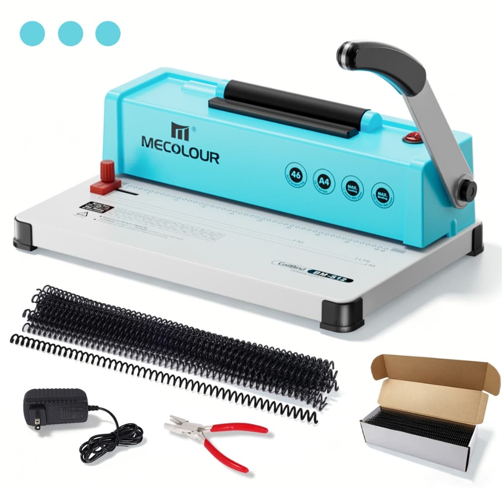 Máquina de Encadernação Espiral / Cobra de 46/49  Furos Redondo A4 12 folhas/80G