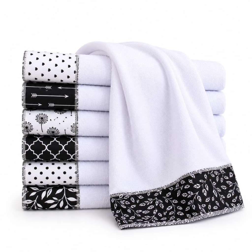Pano De Prato Premium Barradinho Minimalista 10 Unid