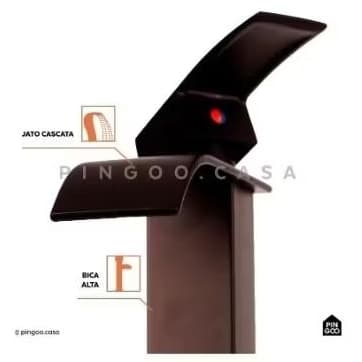 Torneira Monocomando para Banheiro Preta Fosca Misturador Moderno