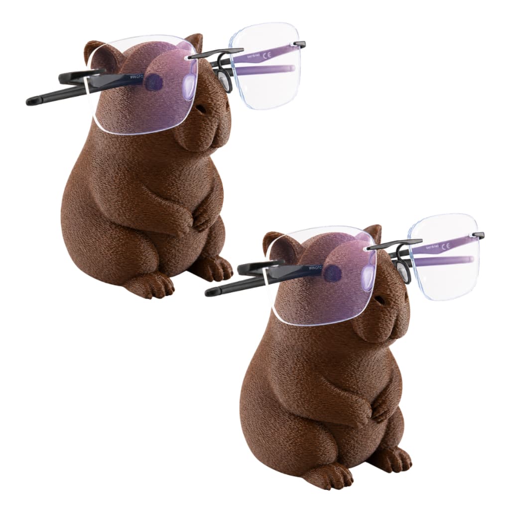 Kit 2 Suporte de Óculos Capivara Porta Óculos de Mesa Super Criativo