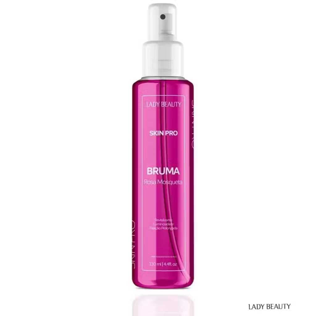 BRUMA FIXADORA DE MAQUIAGEM  ROSA MOSQUETA 130ML LADY BEAUTY