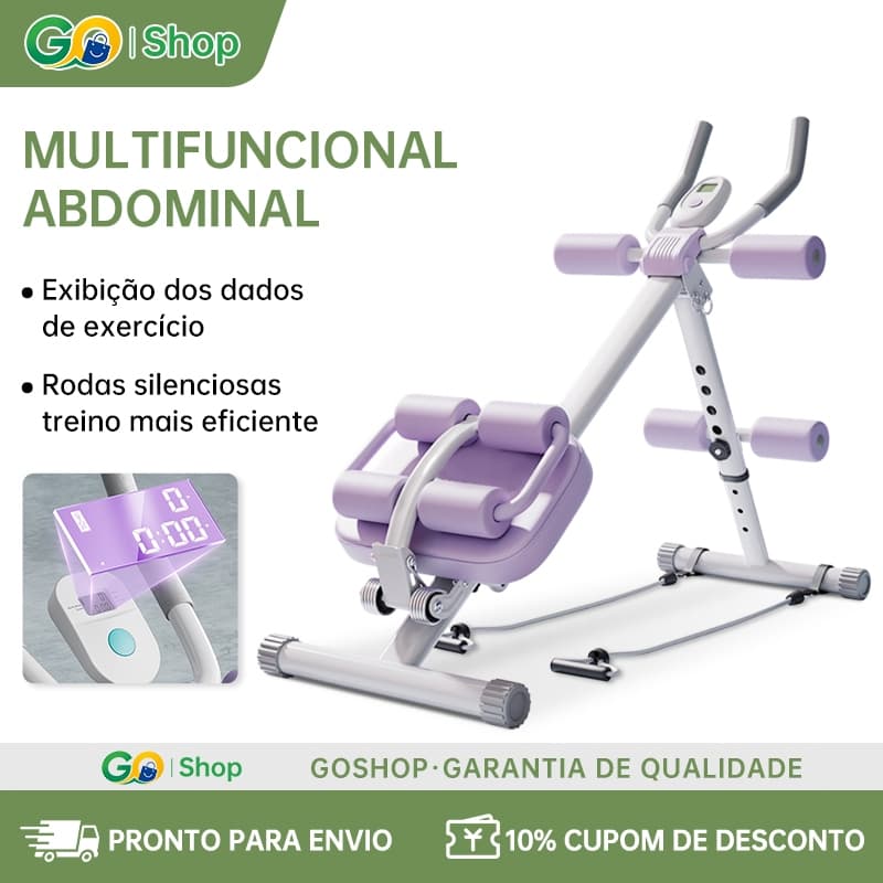 goshop Prancha Aparelho abdominal suporta 150kg ajustavel para Academia 5 níveis