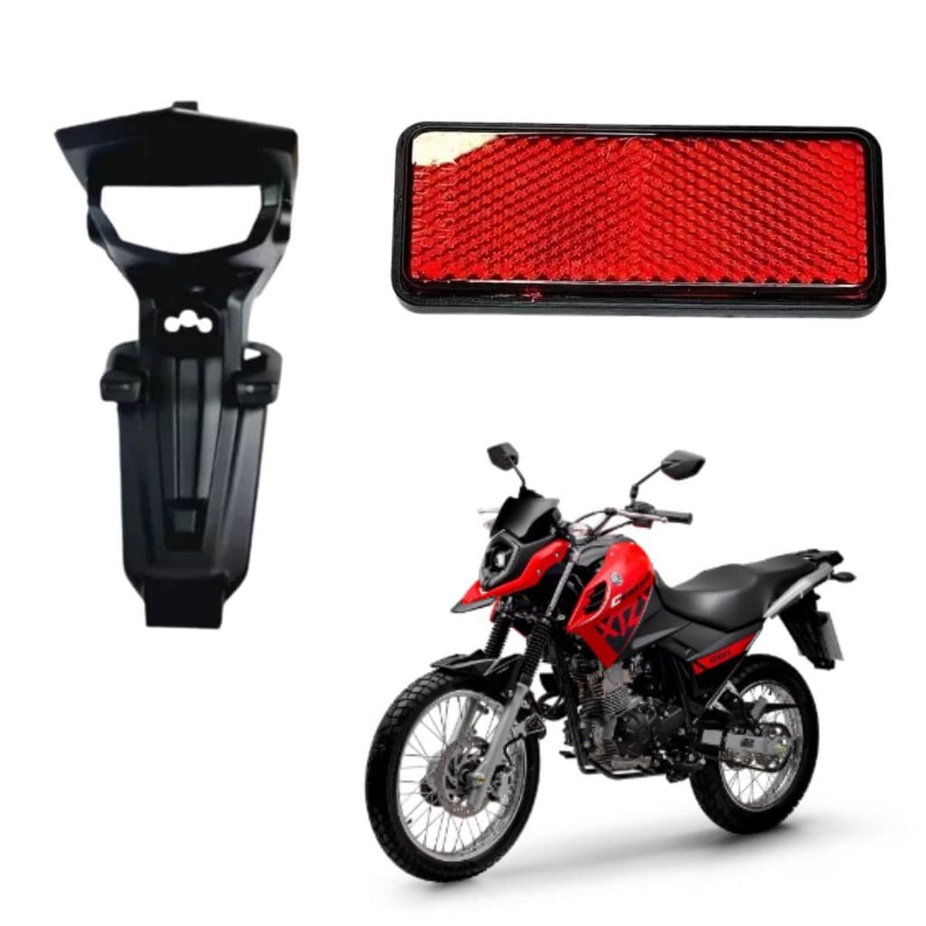SUPORTE PLACA + REFLETIVO OLHO GATO YAMAHA XTZ CROSSER 150 2023 2024 2025 2026 ORIGINAL