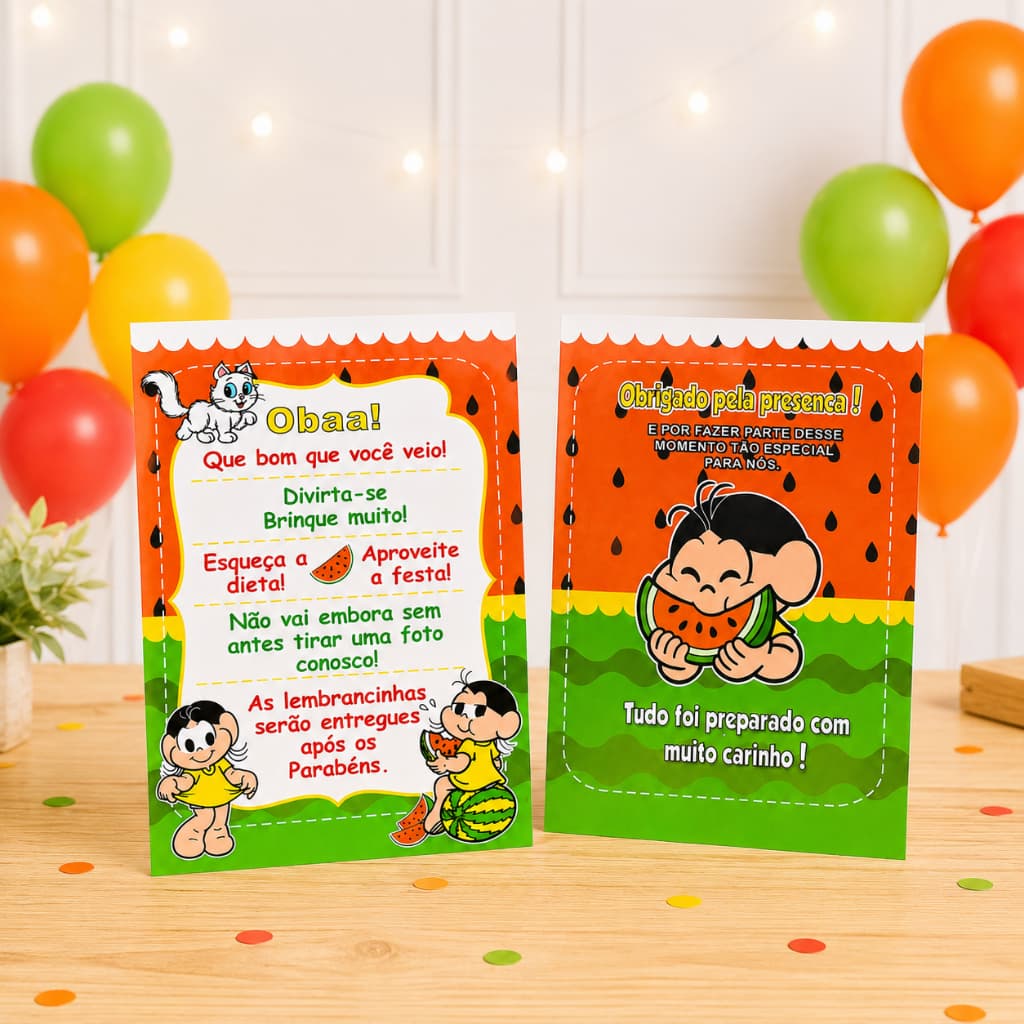 10 a 30 Plaquinha de Mesa MAGALI - Decoração de Festa Infantil - Lembrancinhas para festa infantil