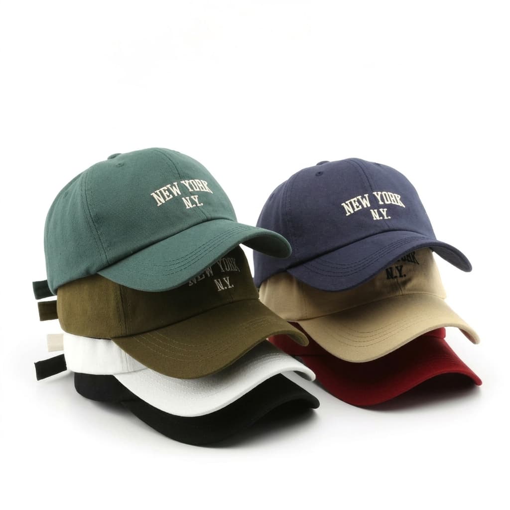Boné New York NY Estampado Retro Basebol Aba Curva Masculino Feminino NYC New York Regulagem Fitão