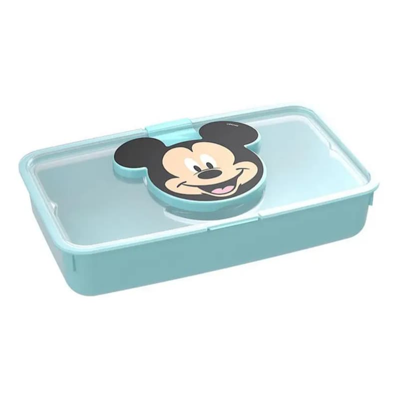 Porta Lenço Umedecido Portátil Infantil Bebê Mickey Minnie Prático Uso Diário 530ml