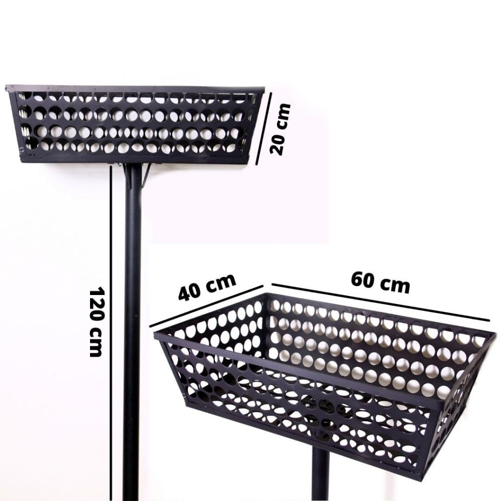 Lixeira para Calçada Retangular pequena Durável e Resistente