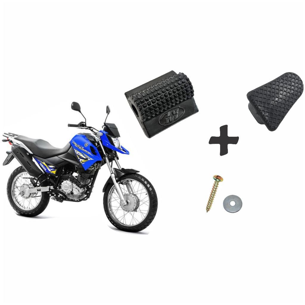 KIT Protetor Pedal Marcha Câmbio Freio Calçado Tenis Sapato Crosser XTZ 150 250 Lander Tenere -TRTG