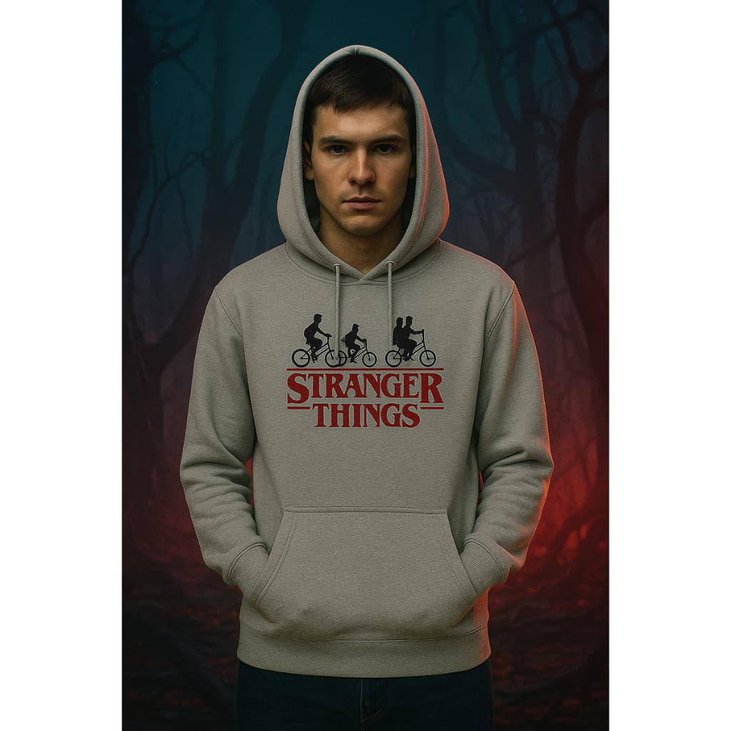 Moletom Serie Coisas Estranhas Blusa De Frio Unissex Em Algodão
